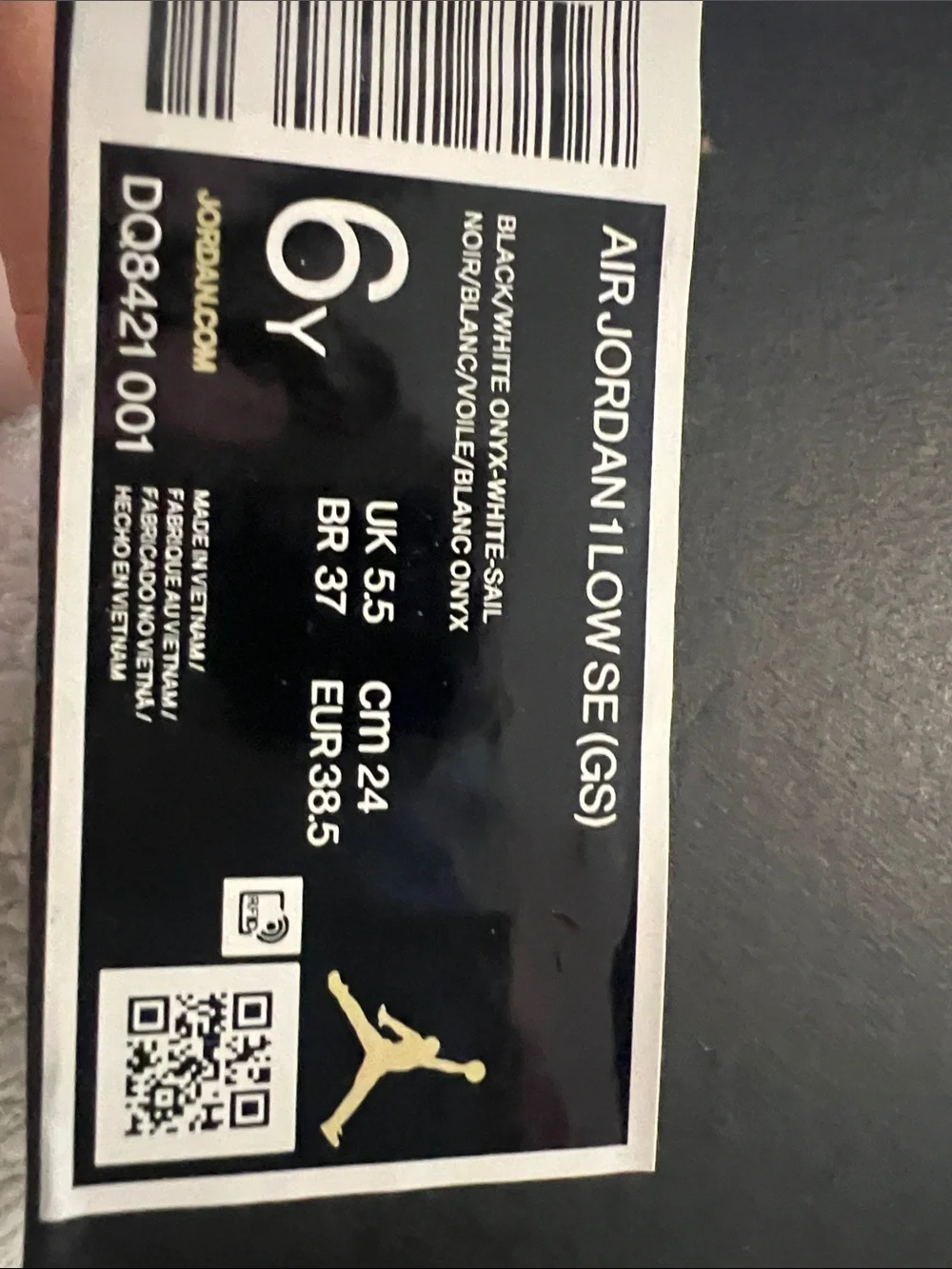 Air Jordan 1 Low SE Wear Away White Onyx